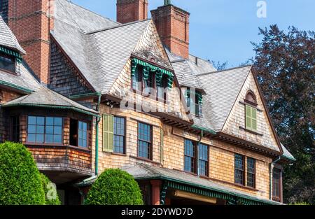 Naumkeag - eine vergoldete Alter Sommervilla in Stockbridge, MA. Das historische Landgut ist berühmt für seine terrassenförmig angelegten Gärten und seine herrliche Architektur Stockfoto