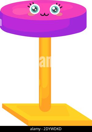Rosa Stuhl, Illustration, Vektor auf weißem Hintergrund. Stock Vektor