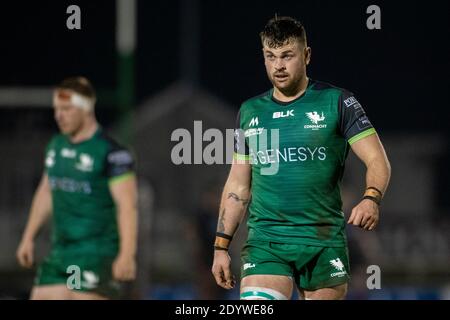 Galway, Irland. Dezember 2020. Conor Oliver von Connacht während des Guinness PRO14 Runde 9 Match zwischen Connacht Rugby und Ulster Rugby auf dem Sportplatz in Galway, Irland am 27. Dezember 2020 (Foto von Andrew SURMA/SIPA USA) Kredit: SIPA USA/Alamy Live News Stockfoto