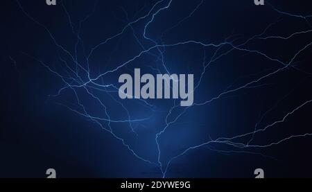 Gewitter Blitz regen Sturm in der Regenzeit Stockfoto