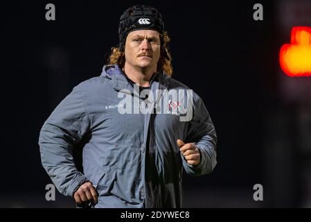 Galway, Irland. Dezember 2020. Bradley Roberts von Ulster während des Guinness PRO14 Runde 9 Spiel zwischen Connacht Rugby und Ulster Rugby auf dem Sportplatz in Galway, Irland am 27. Dezember 2020 (Foto von Andrew SURMA/SIPA USA) Kredit: SIPA USA/Alamy Live News Stockfoto