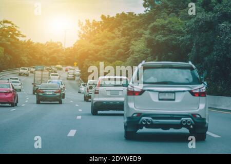 Auto fahren auf Autobahn Straße Stockfoto