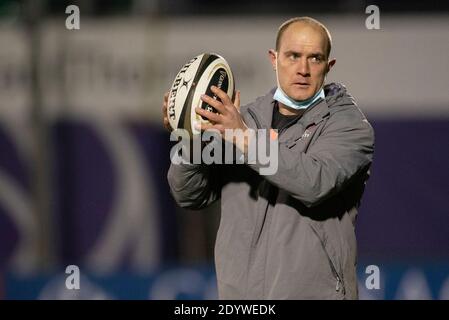 Galway, Irland. Dezember 2020. Matt Faddes von Ulster mit dem Ball während des Guinness PRO14 Runde 9 Match zwischen Connacht Rugby und Ulster Rugby auf dem Sportplatz in Galway, Irland am 27. Dezember 2020 (Foto von Andrew SURMA/SIPA USA) Kredit: SIPA USA/Alamy Live News Stockfoto