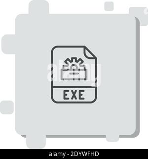 Exe Vektor-Symbol Moderne einfache Vektor-Illustration Stock Vektor