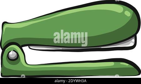 Grüner Hefter, Illustration, Vektor auf weißem Hintergrund. Stock Vektor