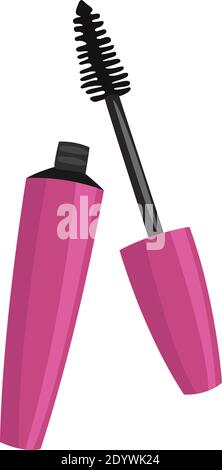 Rosa Mascara, Illustration, Vektor auf weißem Hintergrund. Stock Vektor