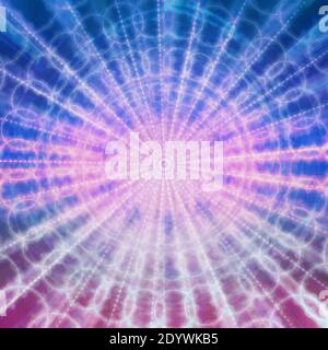 Ein abstraktes psychedelisches Burst-Shape-Hintergrundbild. Stockfoto