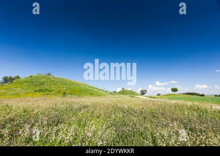 Thrakische Grabstätte von Sveshtari, hügeliger Tumulus, 3. Jahrhundert v. Chr., Sveshtari, Provinz Razgrad, Bulgarien, Südosteuropa, Europa Stockfoto