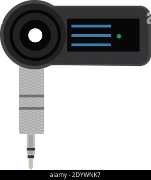 Bluetooth-Kopfhörer, Abbildung, Vektor auf weißem Hintergrund. Stock Vektor