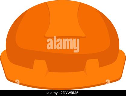Oranger Arbeitshelm, Illustration, Vektor auf weißem Hintergrund. Stock Vektor