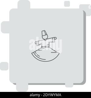 sufi mystische Vektor-Symbol Moderne einfache Vektor-Illustration Stock Vektor