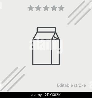 Milk brik Vektor-Symbol Moderne einfache Vektor-Illustration Stock Vektor