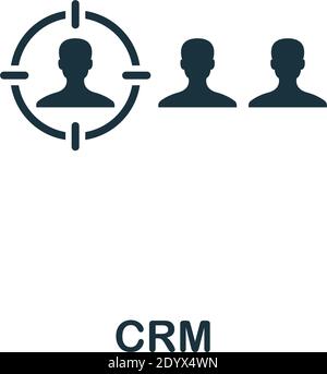 CRM-Symbol. Hochwertiges Design aus der Business Management Icon Kollektion. Pixel Perfect CRM-Symbol für Web-Design, Apps, Software, Print-Nutzung Stock Vektor