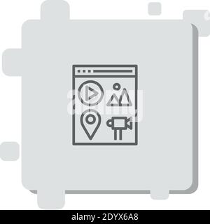 Inhalt Vektor-Symbol Moderne einfache Vektor-Illustration Stock Vektor