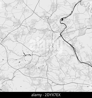 Stadtplan von Stuttgart. Vektorgrafik, Stuttgart Kartenkunstposter. Stock Vektor