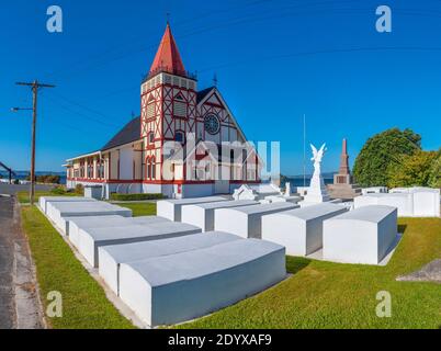 Anglikanische Kirche in Rotorua, Neuseeland Stockfoto