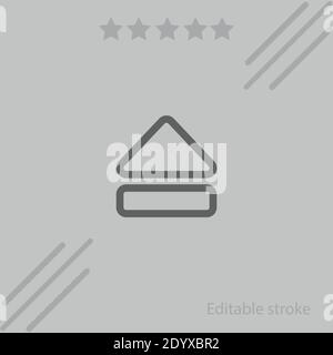 Auswurftaste Umriss Vektor-Symbol Moderne einfache Vektor-Illustration Stock Vektor