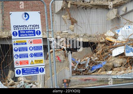 Abbruchstelle in der Stadt leeds vereinigtes Königreich Stockfoto