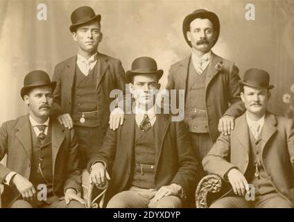 Butch Cassidy and the Sundance Kid with the Wild Bunch - Fort Worth Five Photograph - aus dem Studio von John Schwartz. Stockfoto