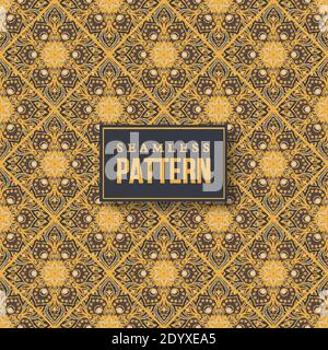 Nahtlose Hand gezeichnete Mandala Muster. Stock Vektor