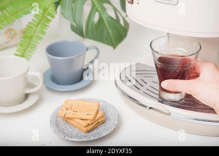 Kaffeemarkierer professionell zu Hause Stockfoto