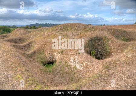 Ruapekapeka pa - Ruinen einer maori-Festung in Neu Seeland Stockfoto