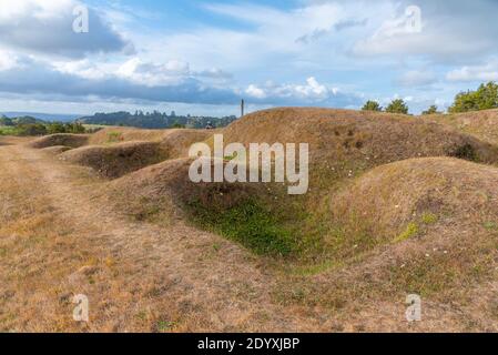 Ruapekapeka pa - Ruinen einer maori-Festung in Neu Seeland Stockfoto