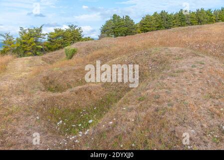 Ruapekapeka pa - Ruinen einer maori-Festung in Neu Seeland Stockfoto