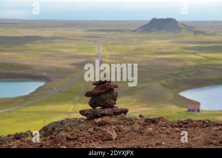 Krysuvik auf der Halbinsel Reykjanes in Island Stockfoto