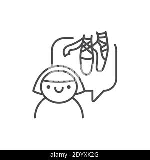 Choreographie Studio Farbe Linie Symbol. Piktogramm für Webseite, mobile App, Promo. Stock Vektor