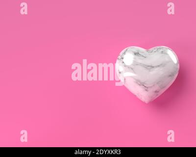 3d-Rendering Illustration mit Herz. Stockfoto