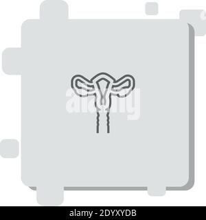 Uterus Vektor-Symbol Moderne einfache Vektor-Illustration Stock Vektor