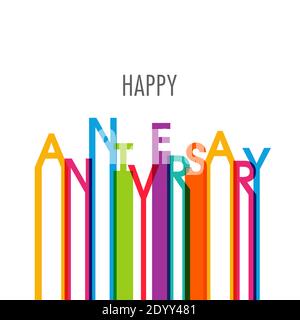 Illustration von Happy Anniversary Celebration Vektor. Stock Vektor