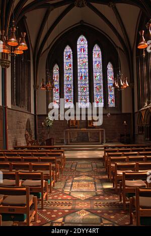 Chester Cathedral Lady Chapel Fenster Stockfoto