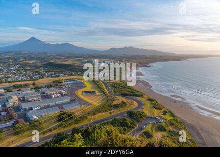 Industrieanlagen in New Plymouth, Neuseeland Stockfoto