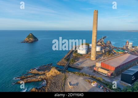 Industrieanlagen in New Plymouth, Neuseeland Stockfoto