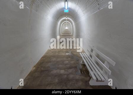 Tunnel zum Durie Hill Elevator in Whanganui, Neuseeland Stockfoto