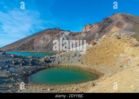 Emerald Lake im Tongariro Nationalpark in Neuseeland Stockfoto