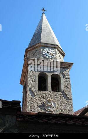 St. Jakobus AP. kirchturm, Opatija, Kroatien, Europa Stockfoto