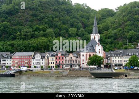 Sankt Goar an der Rheinschlucht in Rheinland-Pfalz Stockfoto