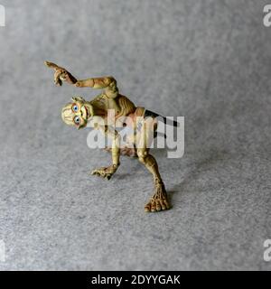 Herr der Ringe smeagol aka Gollum Figur oder Spielzeug Stockfoto