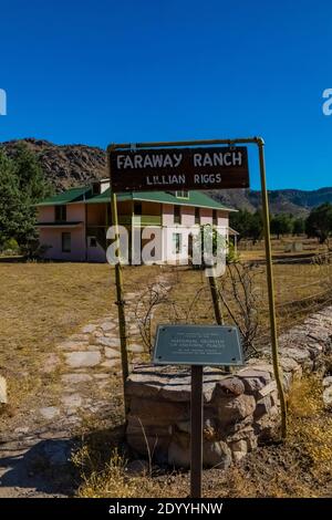 Far Away Ranch House, zu einem Zeitpunkt eine Geck Ranch, in Chiricahua National Monument, Arizona, USA Stockfoto