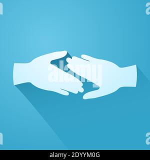 Design von Freunden Hände Symbol Stock Vektor