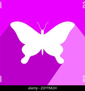 Original flache Schmetterling zeichnen Stock Vektor