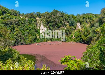 Südlicher Kratersee im Waimangu vulkanischen Tal in Neuseeland Stockfoto