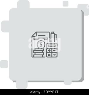 Schuldenvektor-Symbol Moderne einfache Vektor-Illustration Stock Vektor