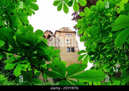 Schloss Kriebstein, Besichtigung der Burg, Wandern entlang der zschopau, sachsen, deutschland Stockfoto