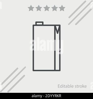 Juice brik Vektor-Symbol Moderne einfache Vektor-Illustration Stock Vektor