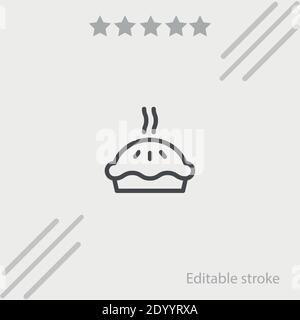 Hot Pie Vektor-Symbol Moderne einfache Vektor-Illustration Stock Vektor