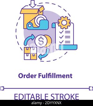 Symbol für Auftragsabwicklung Stock Vektor